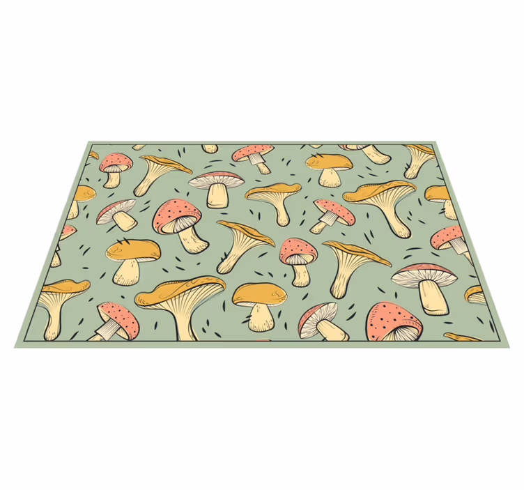 Vinyl Teppich Natur skurrile pilzmuster - TenStickers