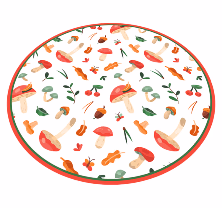 Vinyl Teppich Blumen pilz-blumenmotiv - TenStickers