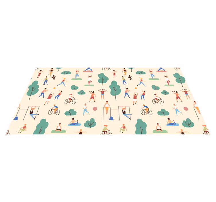 Vinylteppich kindlich aktive spielszenen - TenStickers