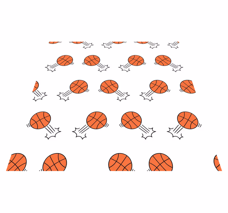 Vinylteppich kindlich basketball-bewegungsmuster - TenStickers