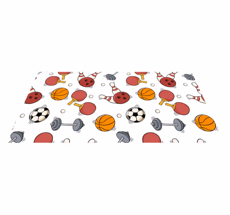 Vinyl Teppich Jugendzimmer sportspaßelemente - TenStickers