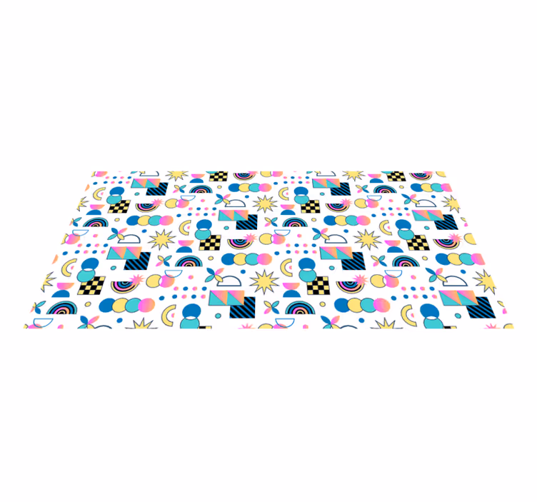Vinyl Teppich geometrisch lebendige elemente - TenStickers