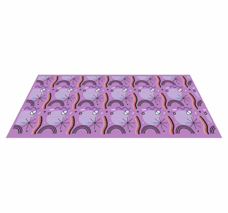 Vinylteppich kindlich lila regenbogenmuster - TenStickers