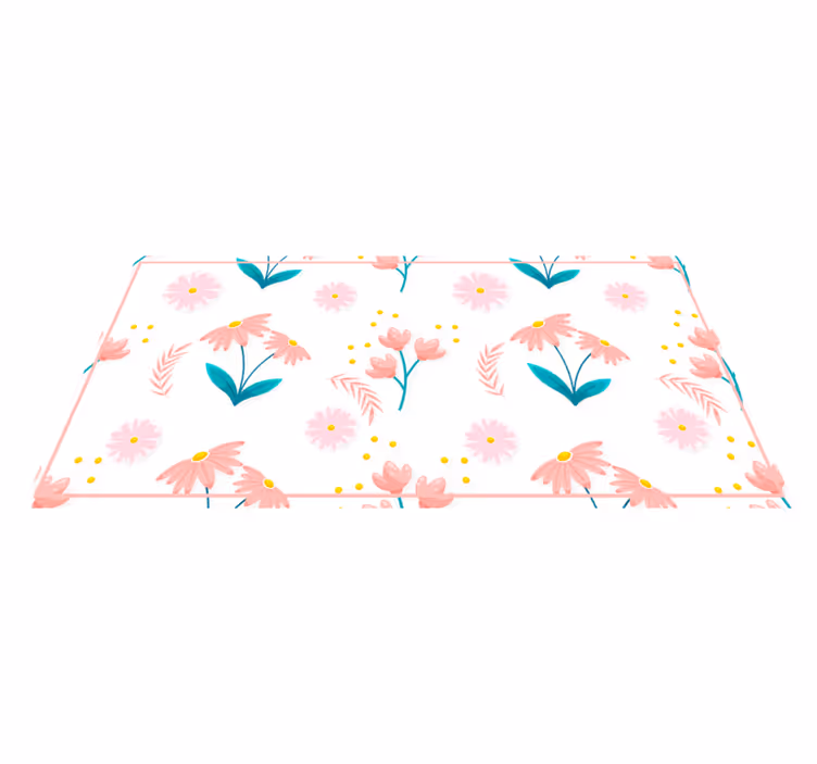 Vinyl teppich blumen florale frühlingsblüte - TenStickers