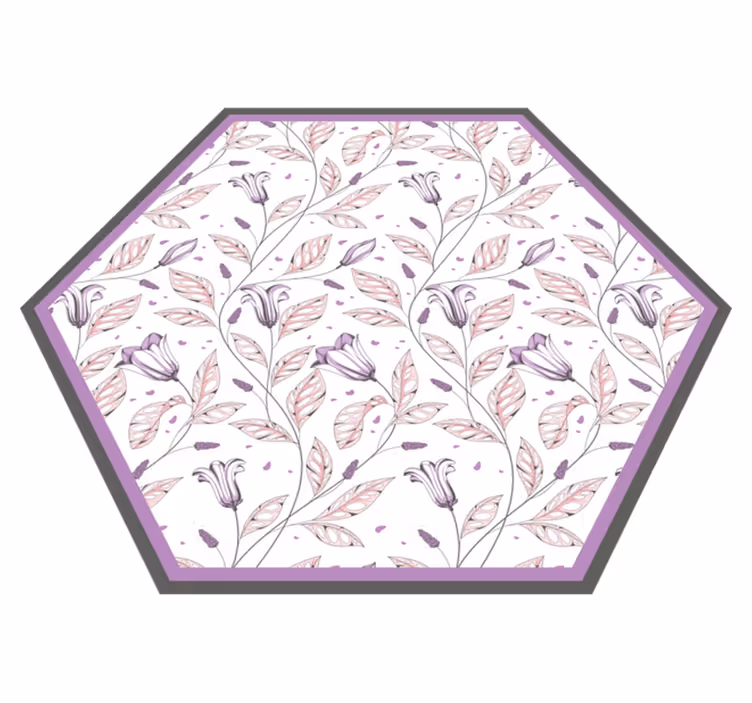 Vinyl teppich blumen elegante botanische elemente - TenStickers