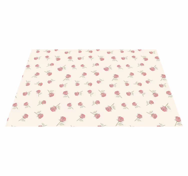 Vinyl Teppich Blumen bezauberndes rosenmuster - TenStickers