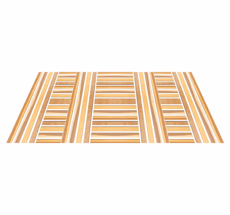 Vinyl Teppich gestreift stilvolle holz - TenStickers