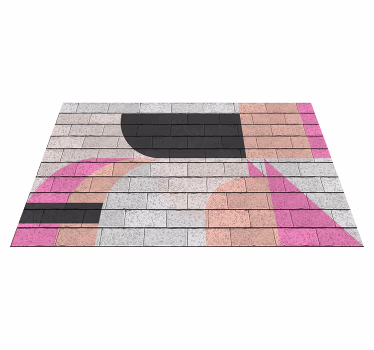 Vinyl Teppich geometrisch konzeptionelle farbsegmente - TenStickers