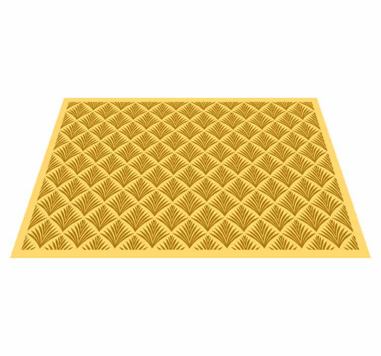 Vinylteppich Wohnzimmer Art deco goldene blätter - TenStickers