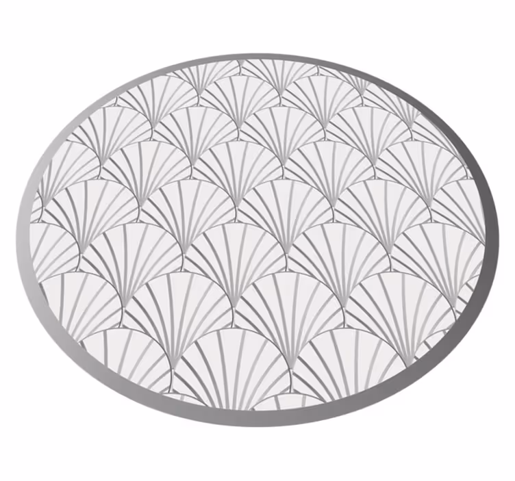Vinyl Teppich Bad elegantes fächermuster - TenStickers
