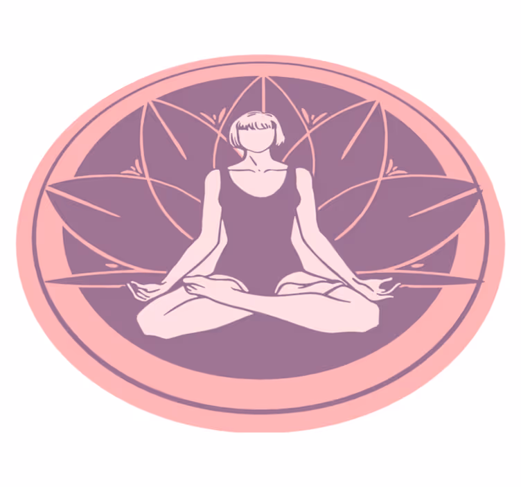 Vinyl Teppich Mandala symbol der ruhigen meditation - TenStickers