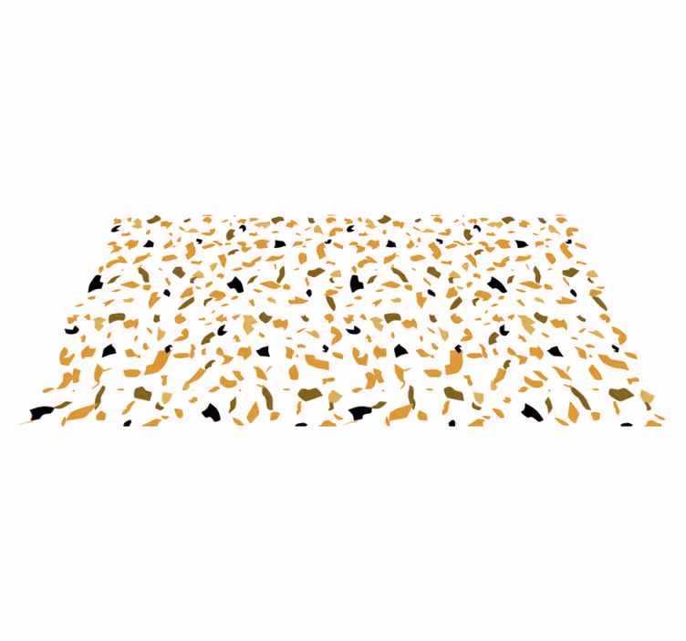 Vinylteppich Wohnzimmer Warme Farben terrazzo-stil - TenStickers