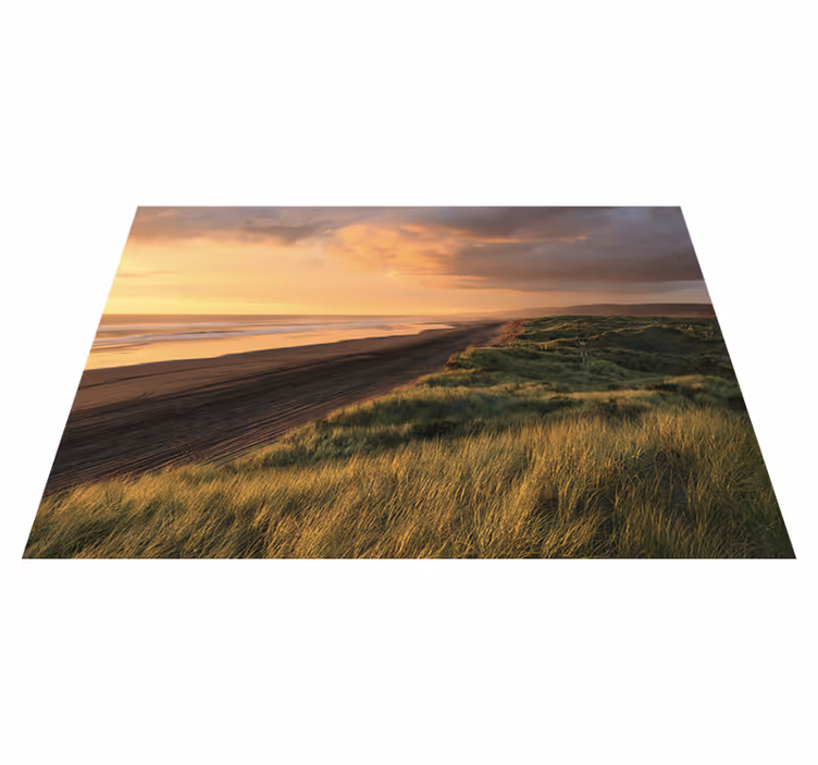 Vinyl Teppich Natur sonnenuntergang am strand - TenStickers