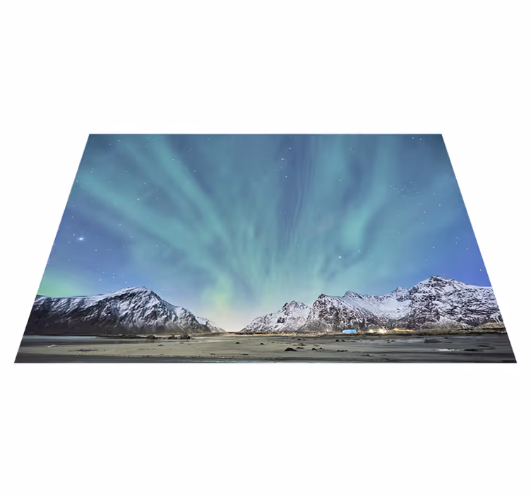 Vinyl teppich natur nordlichter schönheit - TenStickers