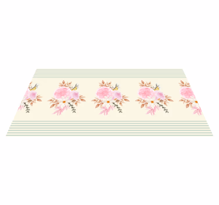 Vinyl Teppich Bad zartes blumenarrangement - TenStickers