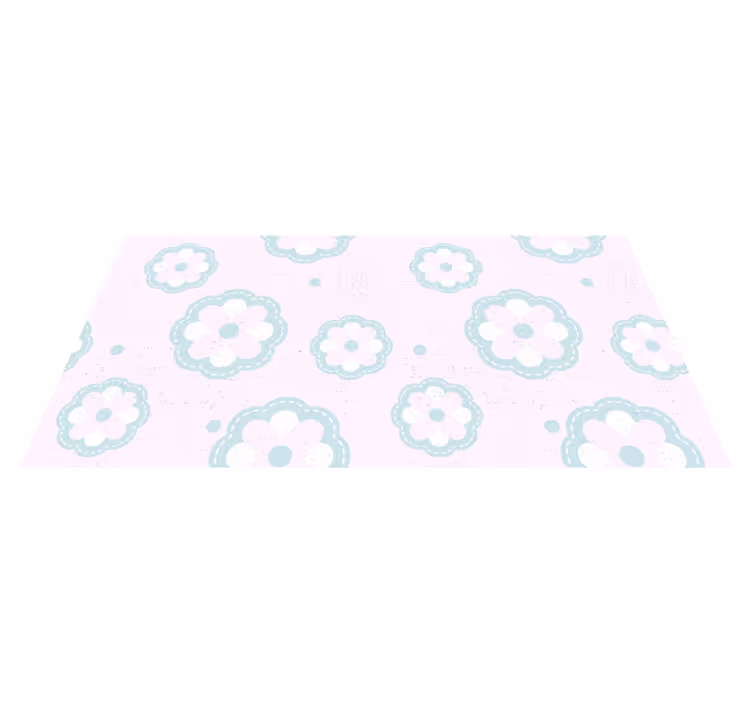 Vinylteppich kindlich mit sanftem blumenmuster - TenStickers