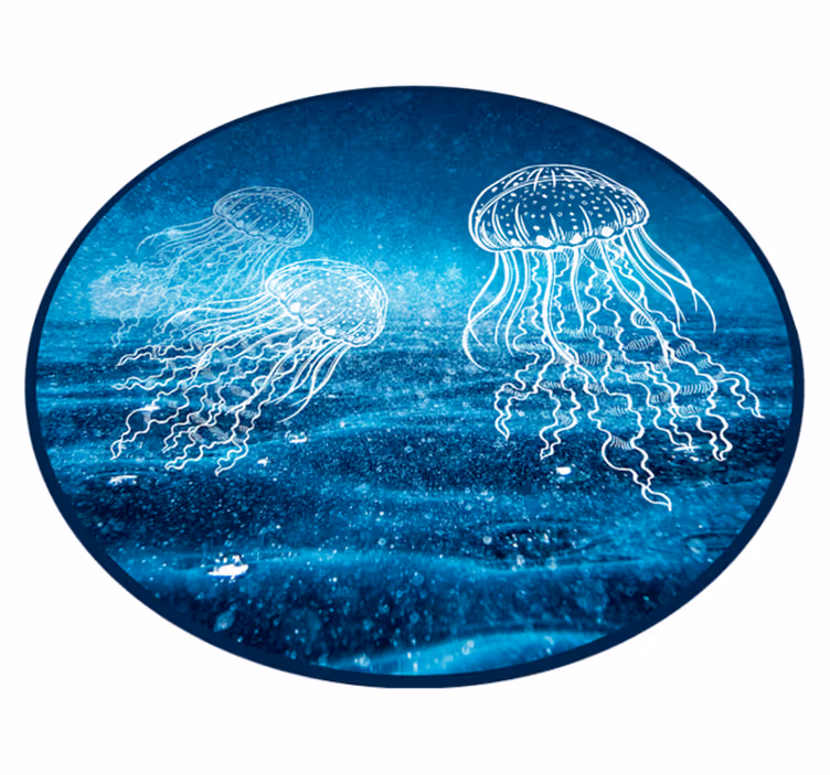 Vinylteppich Tier jellyfish Ocean Scene - TenStickers
