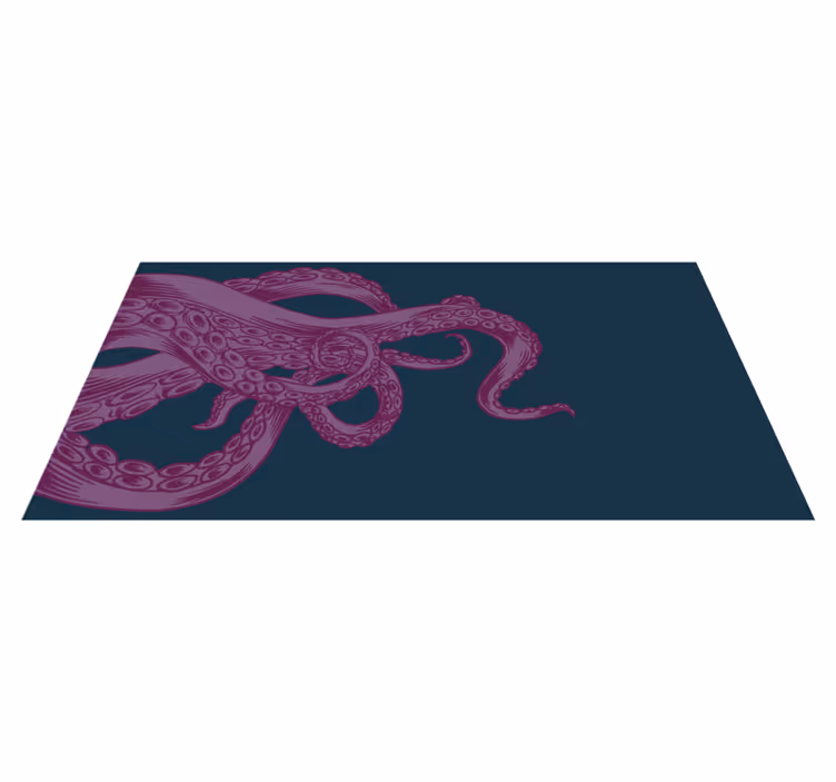 Vinylteppich Tier oktopus-Ornament-Overlay - TenStickers