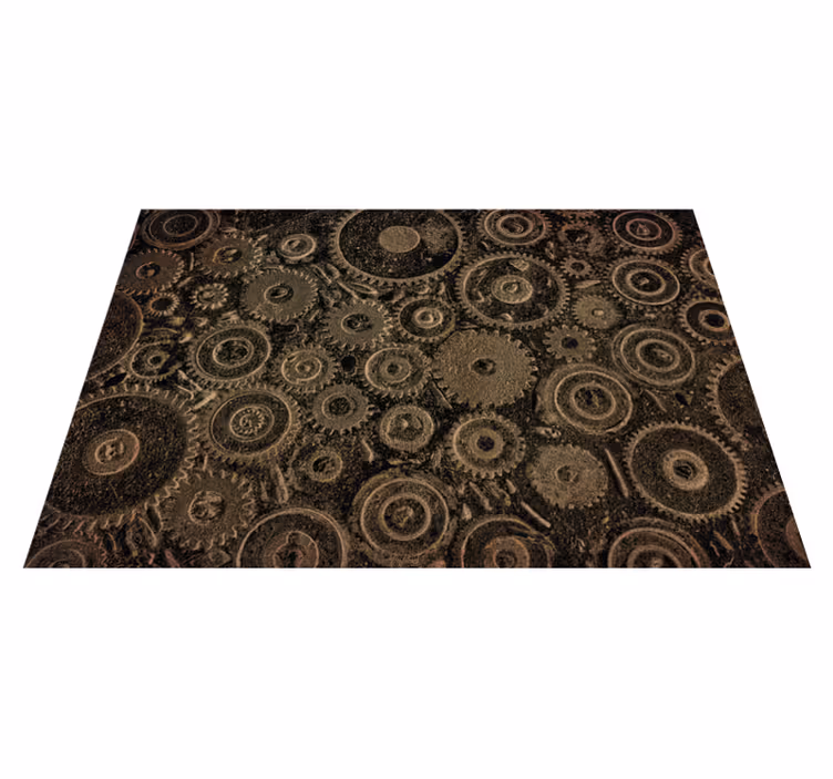 Vinyl Teppich Imitation muster für industriezahnräder - TenStickers