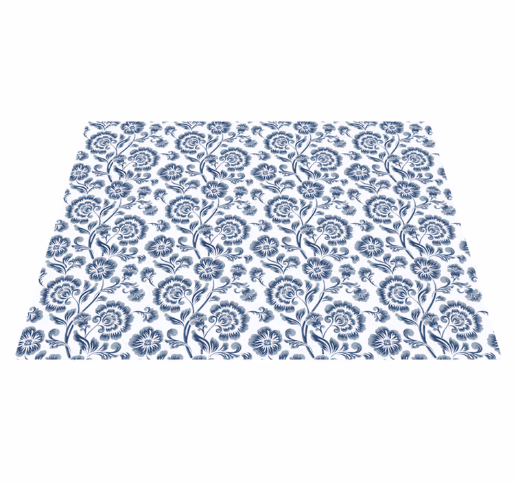 Vinylteppich Blumen blumige Eleganz Muster - TenStickers