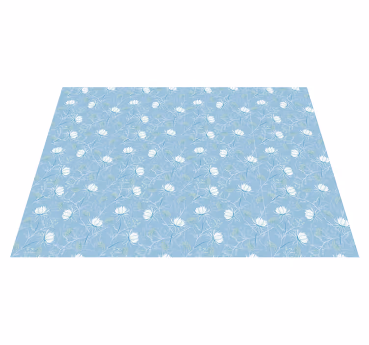 Vinylteppich Blumen botanisches Blattmotiv - TenStickers