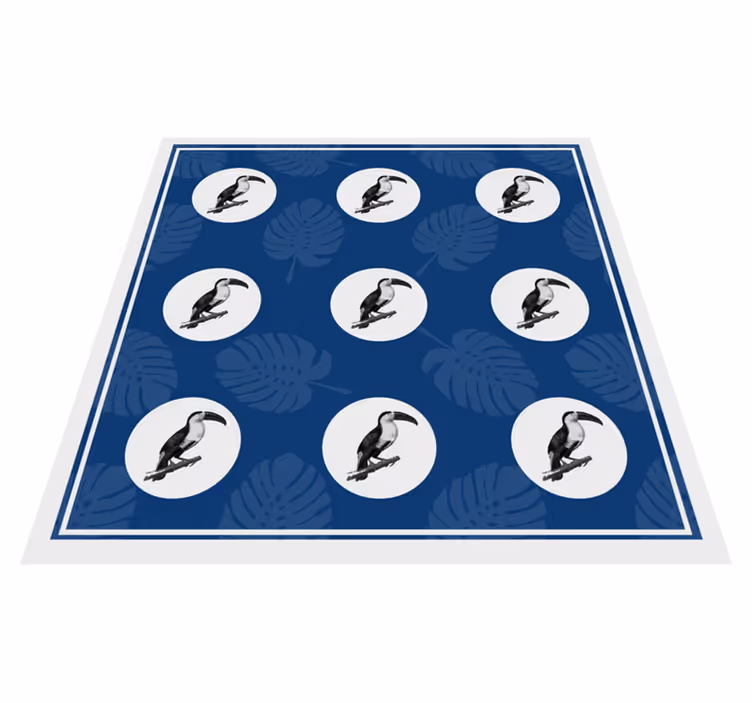 Vinyl Teppich Tiere tropisches tukan-muster - TenStickers