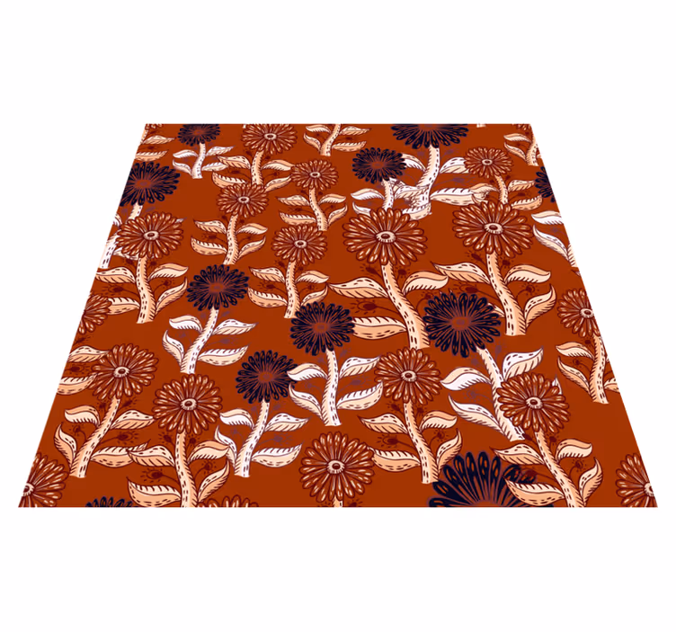 Vinyl Teppich Blumen blumenmuster harmonie - TenStickers