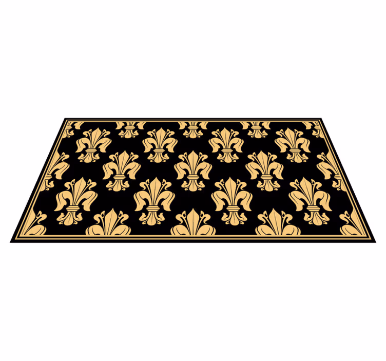 Vinyl Teppich Wohnzimmer elegantes fleur-de-lis-muster - TenStickers