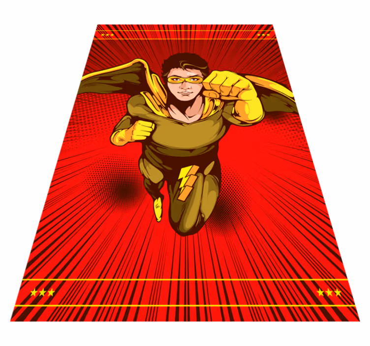 Vinylteppich kindlich superhelden-actionpose - TenStickers