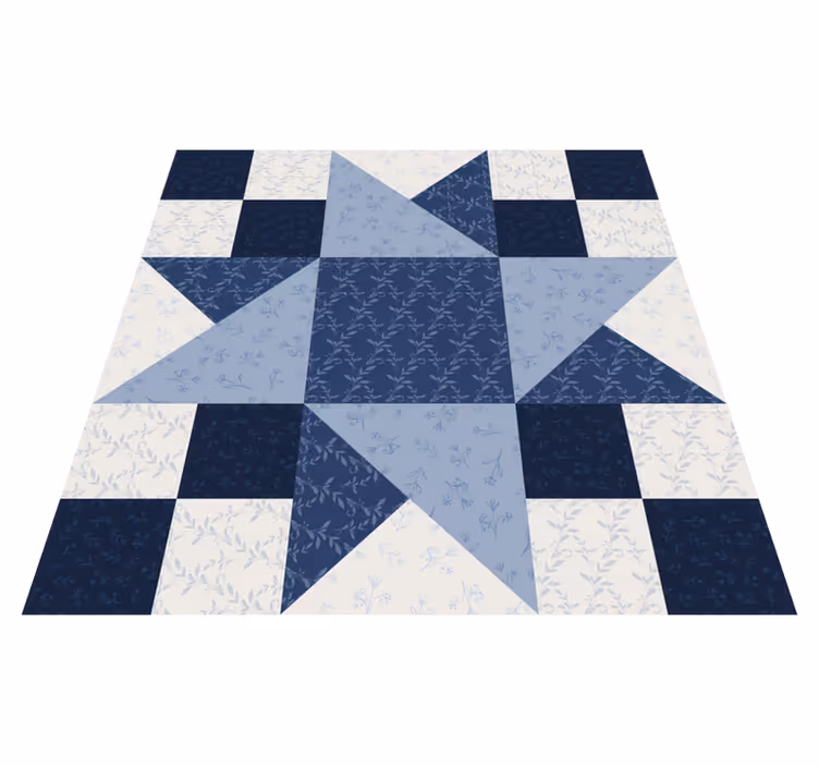Vinyl Teppich geometrisch patchwork-sternenmuster - TenStickers