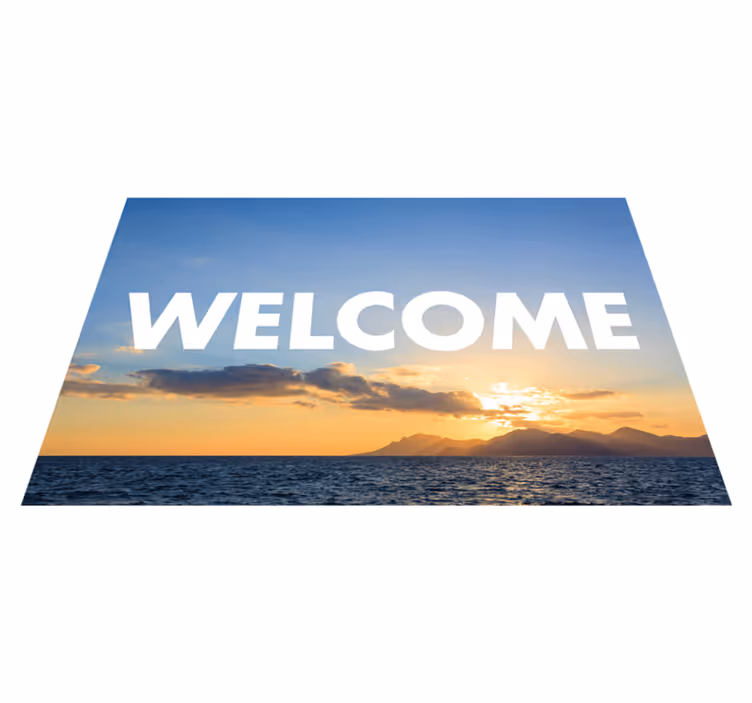 Vinyl Teppich Eingang sonnenuntergang willkommen eingang - TenStickers