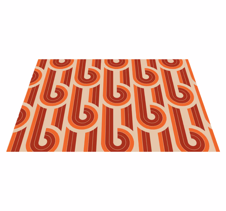 Vinyl Teppich geometrisch retro-geometrisches muster - TenStickers