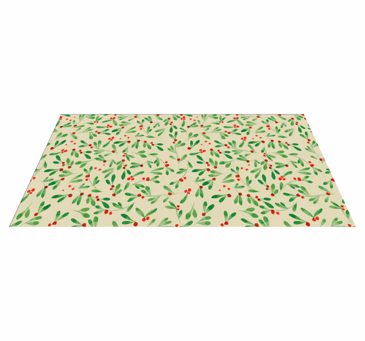 Vinyl Teppich Weihnachten feiertagsbeerenmuster - TenStickers
