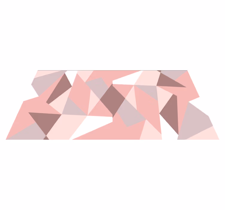 Vinylteppich geometrisch Geometrisches rosa dreiecksmuster - TenStickers