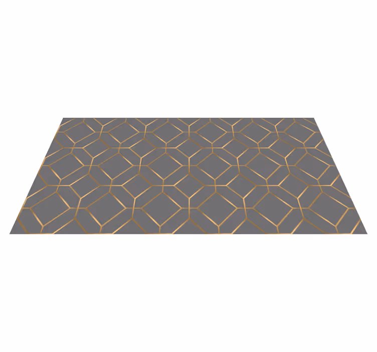 Vinyl Teppich geometrisch geometrische sechseck-Überlagerung - TenStickers