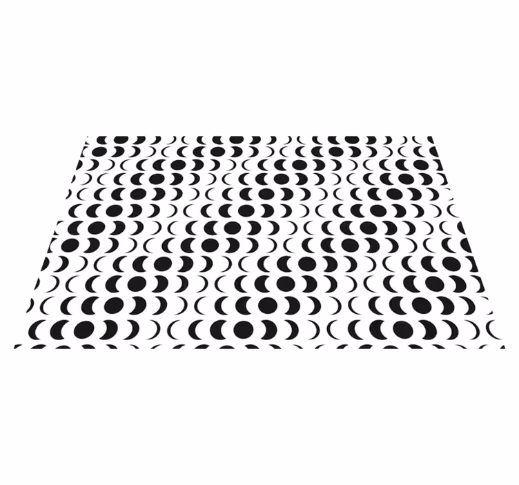 Vinyl Teppich geometrisch monochrome halbkreise - TenStickers