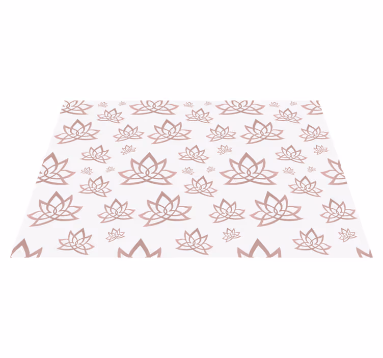Vinyl Teppich Blumen lotus symmetrie muster - TenStickers
