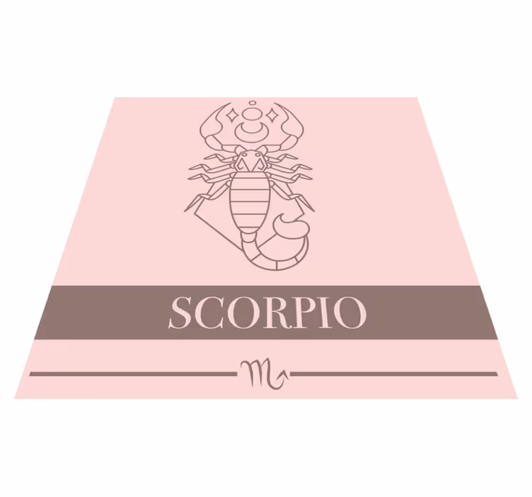 Vinyl Teppich Spruch sternzeichen skorpion - TenStickers