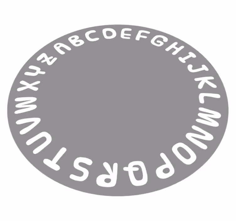 Vinylteppich Baby Weißes und graues alphabet - TenStickers