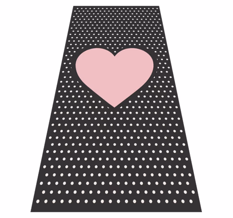 Vinylteppich kindlich polka-herz-akzent - TenStickers