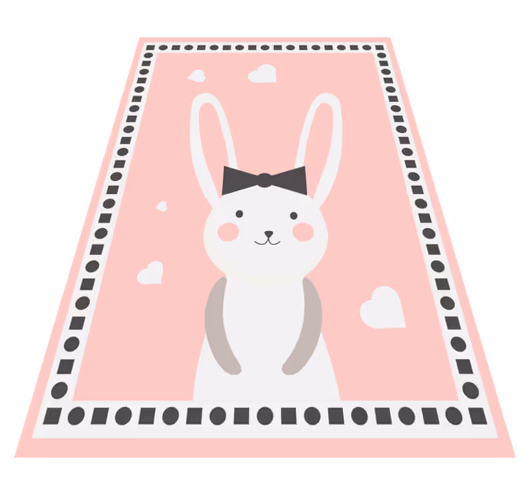 Vinyl Teppich Baby hase kinderzimmer dekor - TenStickers