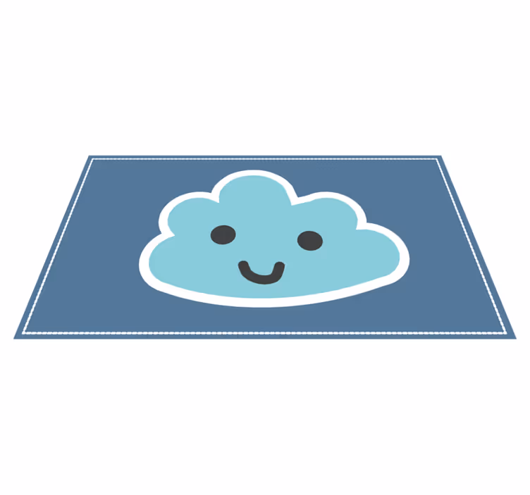 Vinyl Teppich Kinder lächelndes wolkendesign - TenStickers