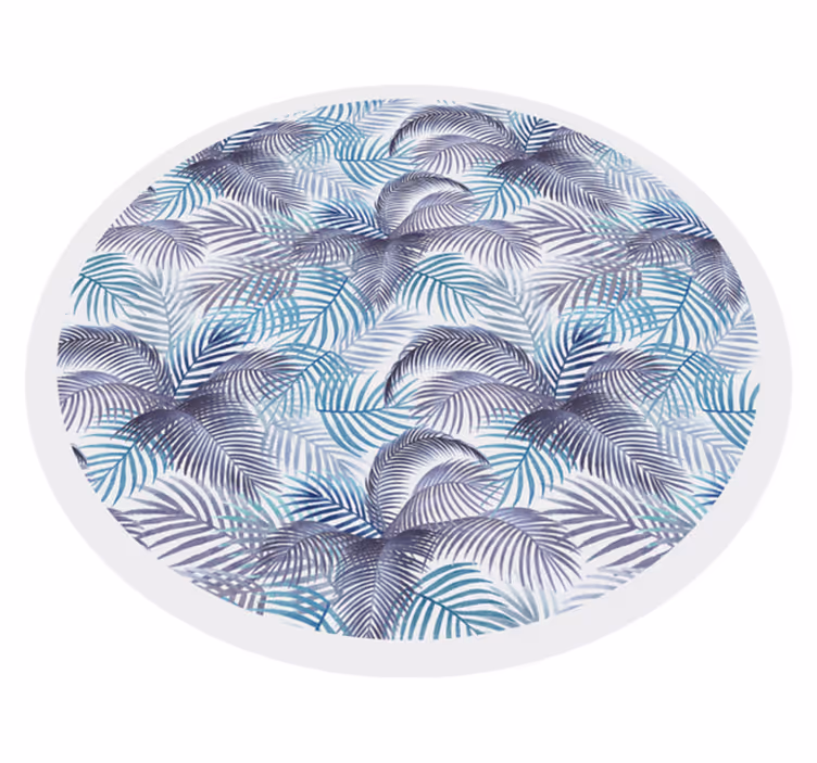 Vinyl Teppich Blumen palmblatt-muster - TenStickers