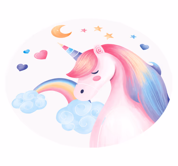 Vinylteppich kindlich einhorn fantasie - TenStickers