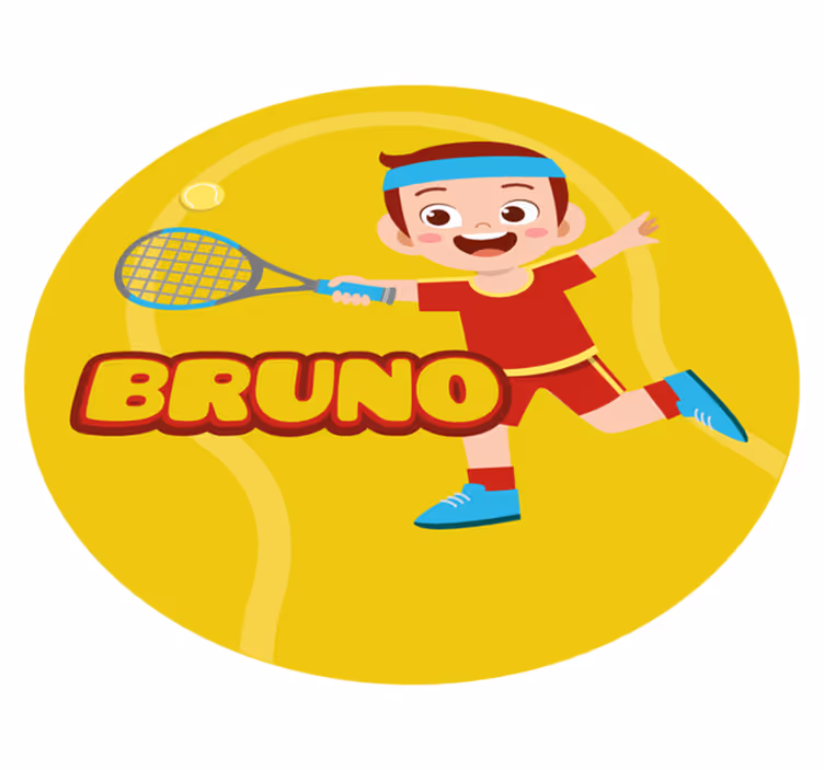 Vinyl Teppich mit Namen personalisierter sport - TenStickers