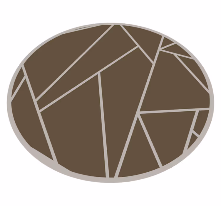 Vinyl Teppich braun geometrisches muster kreis - TenStickers