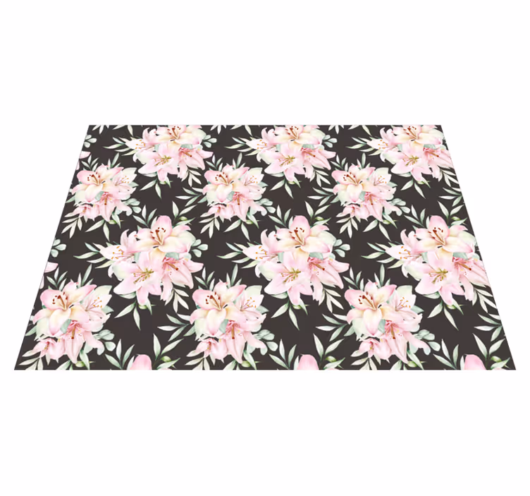 Vinyl Teppich Blumen florale köstlichkeit - TenStickers