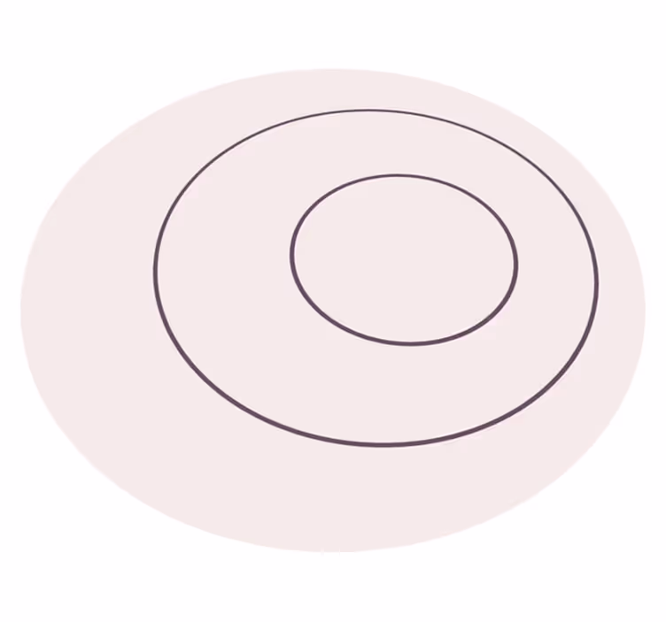 Vinylteppich minimalistisches kreisförmiges Design - TenStickers