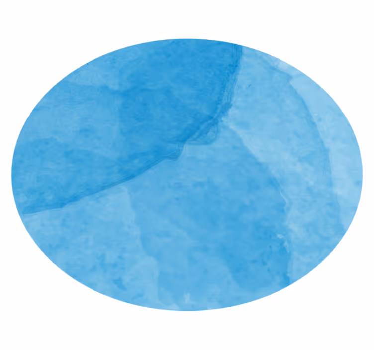 Vinyl teppich minimalistisch abstraktes blaues kreismuster - TenStickers