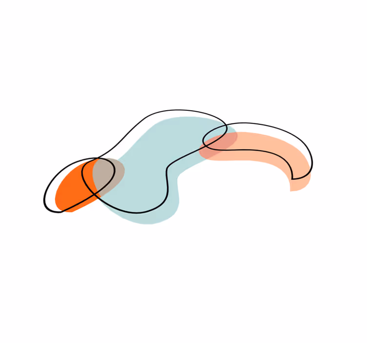 Vinylteppich nordisch Geometrisches kreis-oval-design - TenStickers